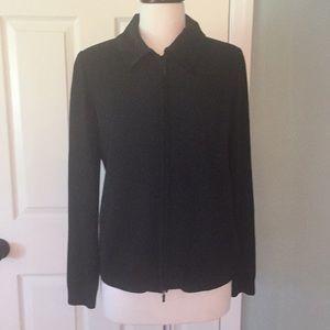 St. John knit satin zippered jacket flawless